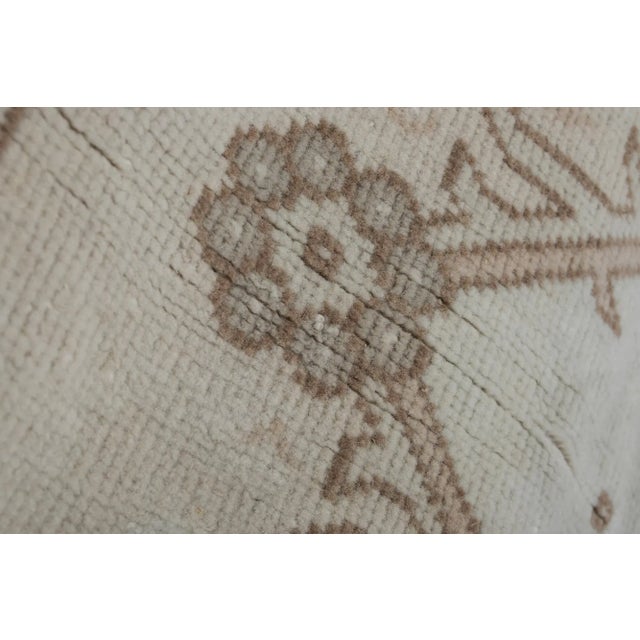 Ecru Decorative Turkish Soft Muted Color Oushak Living Room Rug 5'2" X 8'1" For Sale - Image 8 of 13