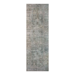 Chris Loves Julia x Loloi Jules Emerald / Antique Ivory 2'-6" x 7'-6" Runner Rug For Sale