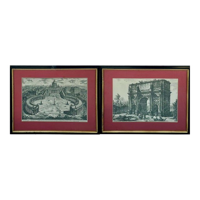 Architectural Etchings by Giovanni Piranesi, a Pair For Sale