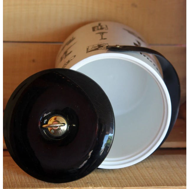 Vintage Retro Mid Century Ice Bucket Barware the Telephone Story Vinyl Cooler For Sale In Phoenix - Image 6 of 9