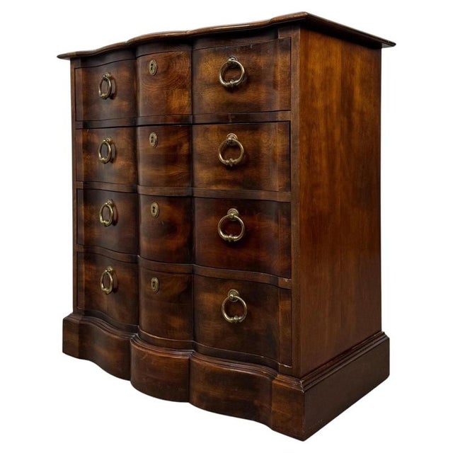 20th Century Georgian Hardwood Serpentine Chest of Drawers For Sale - Image 3 of 12