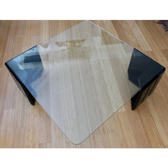 Haziza Style Modern Black Acrylic Coffee Table For Sale - Image 11 of 12