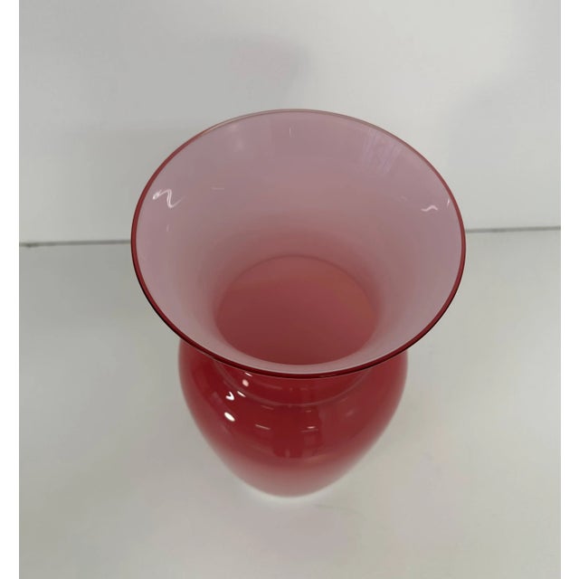 Italian Pink Murano Glass Vase by Tommaso Buzzi, 1990s For Sale - Image 6 of 8