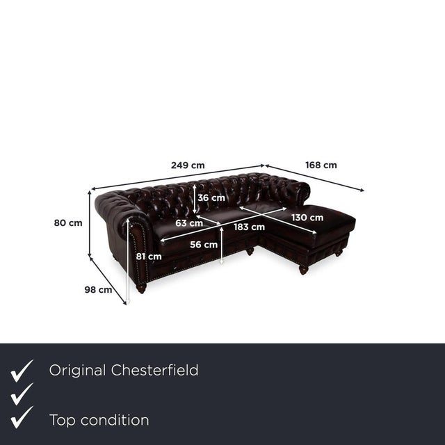 Bring the quintessential British classic into your living room with this Chesterfield corner sofa. The deep, hand-stitched...