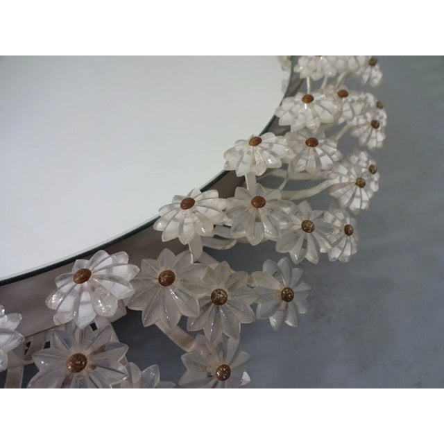 Austrian Illuminated Flower Mirror, 1960s For Sale - Image 17 of 18