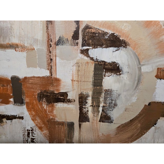 1970s 70's Lee Reynolds Burr Mod Abstract Painting For Sale - Image 5 of 9