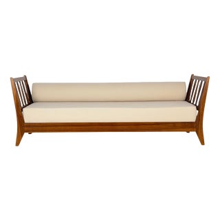 Cherrywood Daybed with Long Bolster by Gio Ponti for Italbed, 1950 For Sale