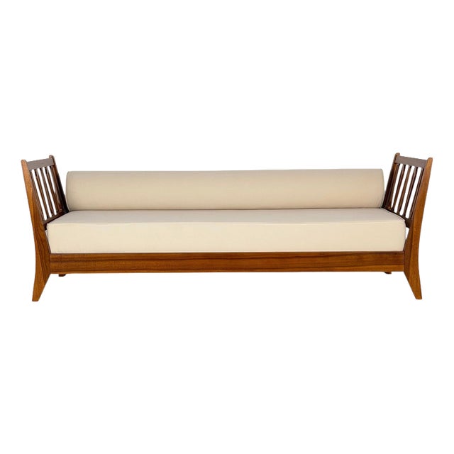 Cherrywood Daybed with Long Bolster by Gio Ponti for Italbed, 1950 For Sale