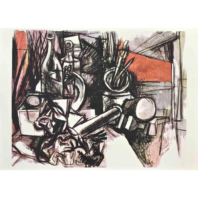 Objects in the Study is an artwork realized after the Italian artist Renato Guttuso (Bagheria, 1911 – Rome, 1987) in 1961....