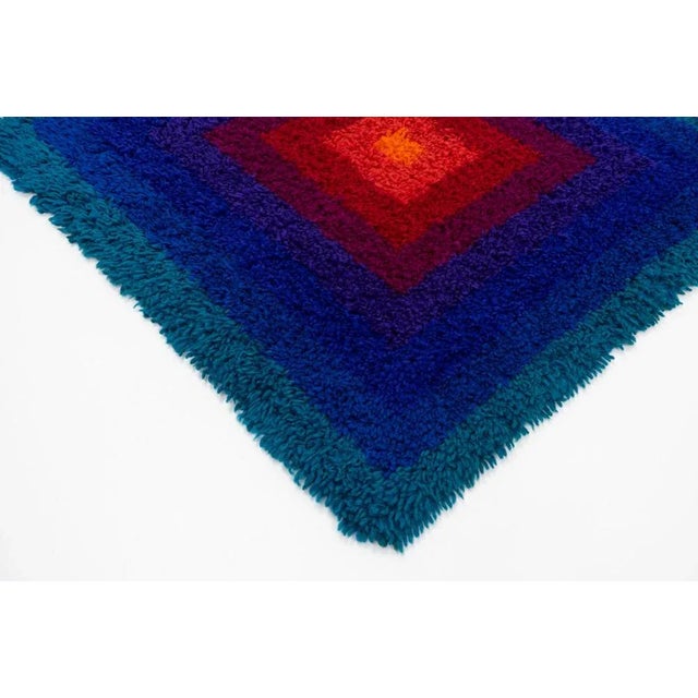 1970s Square Rug Mira-Carré by Verner Panton, 1970s For Sale - Image 5 of 12