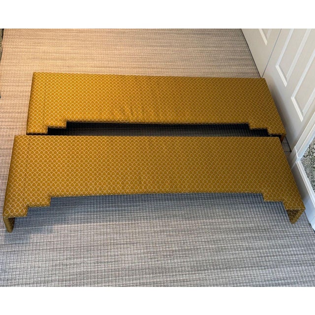 Gold Pair of Custom Scalamandré Window Treatments For Sale - Image 8 of 12