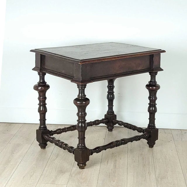 Brown Italian Baroque Center Table, Mixed Woods, 17th or 18th Century For Sale - Image 8 of 8