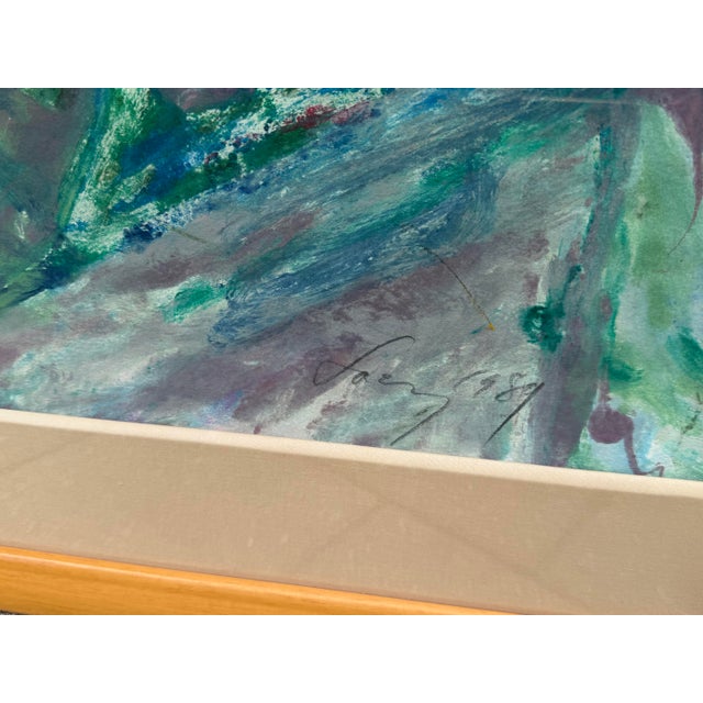 Printmaking Materials 1989 “Del Mar Still Life” Monotype Framed Floral Artwork, Signed For Sale - Image 7 of 12