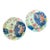 Pair of 18th Century Chinese Export Tobacco Leaf Porcelain Soup Plates For Sale