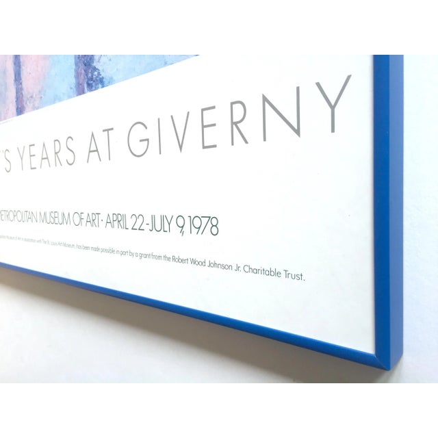 Claude Monet Vintage 1978 Lithograph Print Framed Impressionist Metropolitan Museum of Art Collector's Exhibition Poster " Poplars " 1891 For Sale - Image 12 of 13