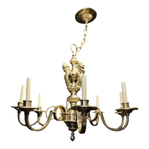 1900s Caldwell Silver Plated Chandelier