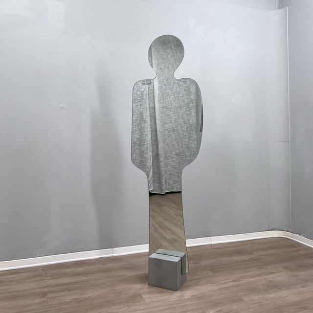 Postmodern Silhouette Standing Floor Mirror by Pierre Cardin for Acerbis, 1980s For Sale - Image 12 of 15