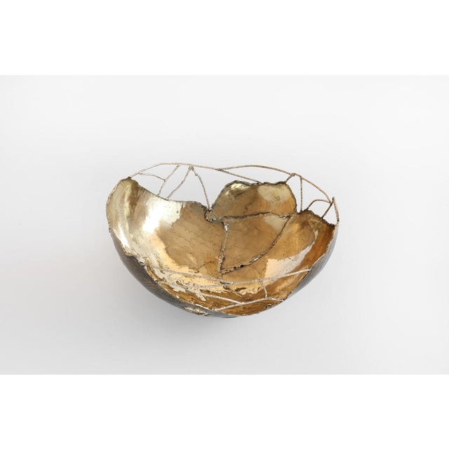 Brass Hand Sculpted Bowl by Samuel Costantini For Sale - Image 9 of 15