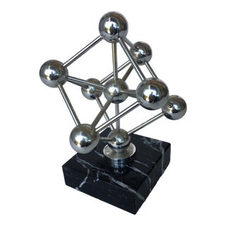 Atomium Bruxelles Metal and Stone Sculpture Dated 1958 For Sale