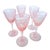 1929 Cambridge Glass Pink Etched Cordial Glasses, Etch 740, Set of 5 For Sale In Los Angeles - Image 6 of 13