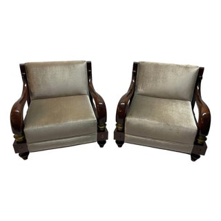 Pair of Sculptural Lounge Chairs Attributed to Octavio Vidales for Muebles Johrvy, Mexico, 1950s For Sale