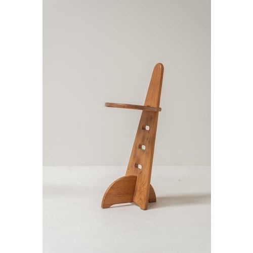 Wood Chairs with Adjustable Seating Height in the style of Gijs Boelaars, 1973, Set of 6 For Sale - Image 7 of 12
