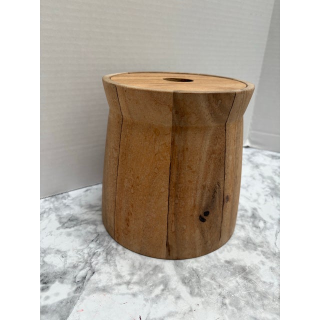 Vintage Midcentury Scandinavian Wood Ice Bucket For Sale - Image 10 of 12