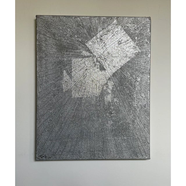 What I like about this wall piece is the glass bead silver texture paired with the silver foil that enhances the radiant...