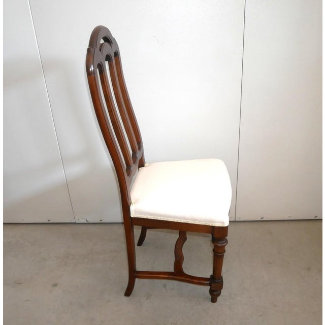 Brown Antique Early 20th Century Walnut Chairs, Set of 6 For Sale - Image 8 of 17