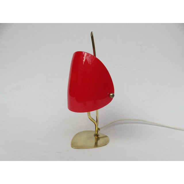 Yellow & Red Brass and Acrylic Glass Table Lamps, 1950s, Set of 2 For Sale - Image 13 of 18
