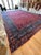 Antique Persian Lavar Kerman Oriental Carpet, Handmade, Red, Ivory, Light Blue For Sale - Image 10 of 13