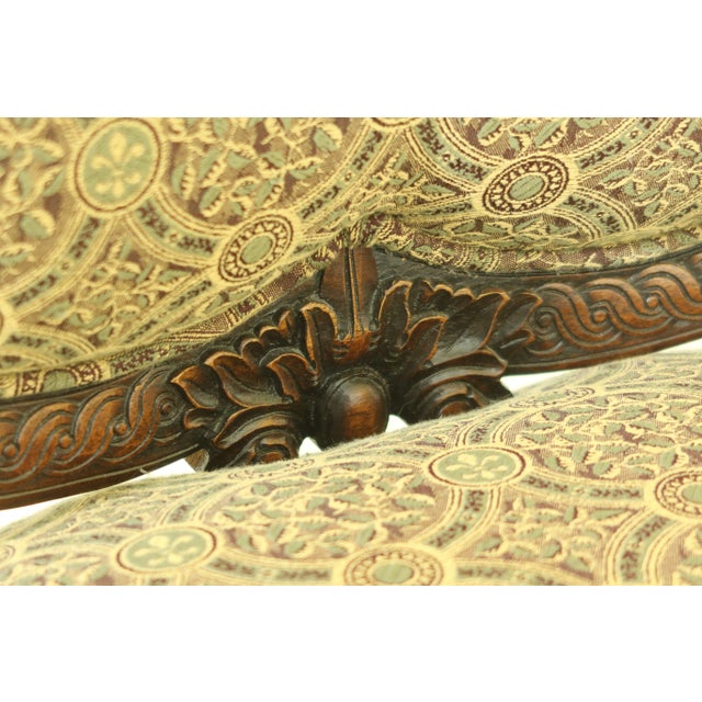 Pair Henredon Oversized Upholstered Georgian Side Chairs For Sale - Image 10 of 12