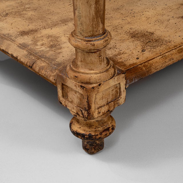 Wood 19th Century French Wooden Drapers Table For Sale - Image 7 of 18