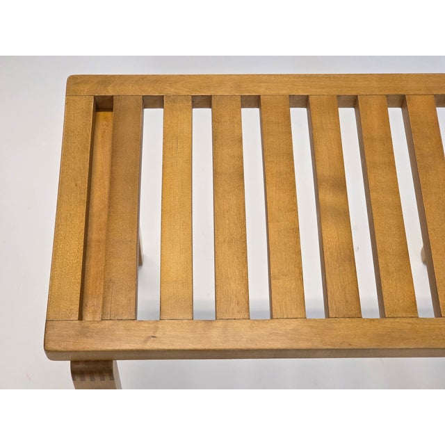 1940s Bench with War Time Legs by Alvar Aalto for Artek, 1940s For Sale - Image 5 of 13