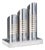 Triple Column Table Lamp in Stainless Steel attributed to Goffredo Reggiani, 1960s For Sale