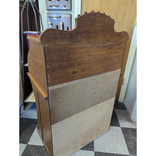Wood Mid 20th Century Roll Top Desk For Sale - Image 7 of 8