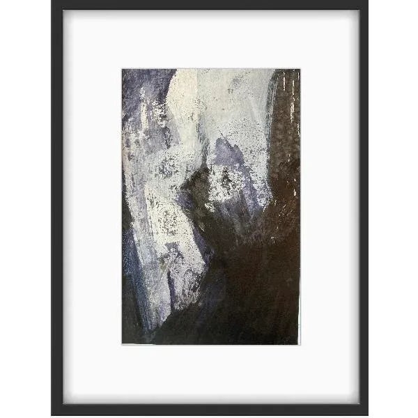 Abstract Expressionism Black and White Contemporary Original Painted Abstract on Paper For Sale - Image 3 of 6