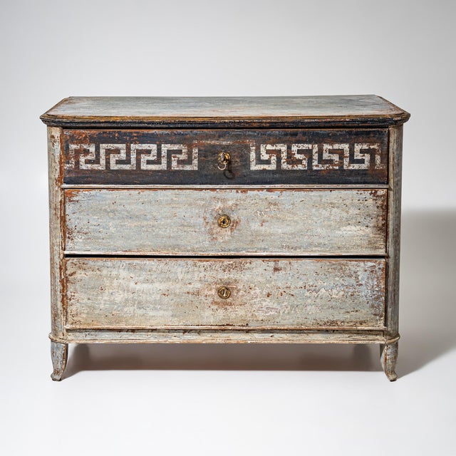 Blue South German Chest of Drawers, 1835 For Sale - Image 8 of 8