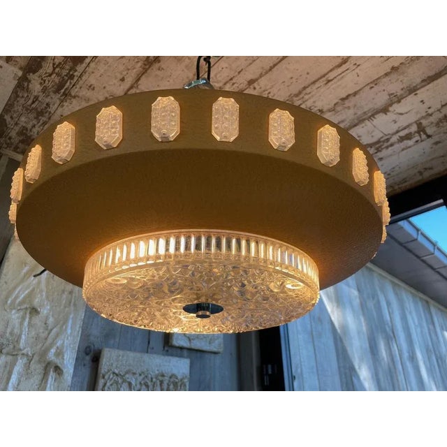 Space Age Suspension Light, 1970s, in Very Good conditions. Designed 1970 to 1979 European Plug (up to 250V).The wiring of...