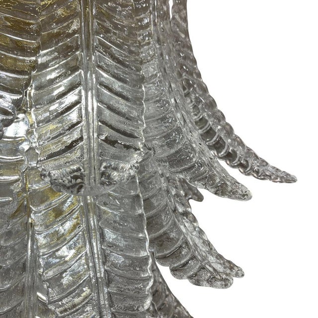 White Murano Glass Fern Lamp, 1970s For Sale - Image 7 of 10