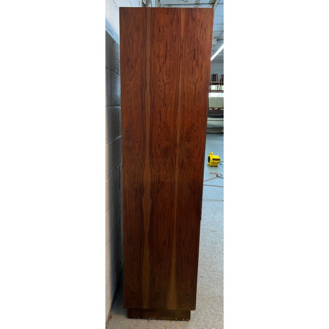 Mid-Century Walnut and Chrome Armoire Dresser by Directional, Attributed For Sale In New York - Image 6 of 11