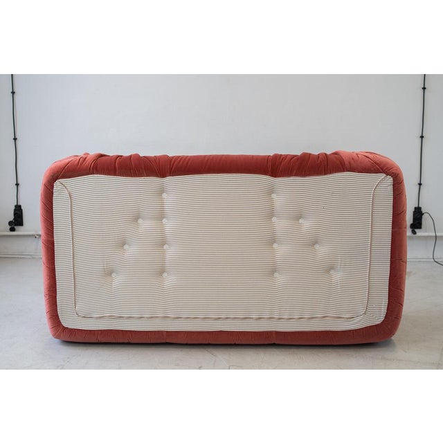 Vintage Two-Seat Togo Sofa with Arms in Burgundy Velvet by Michel Ducaroy for Ligne Roset, 1970s For Sale - Image 18 of 18