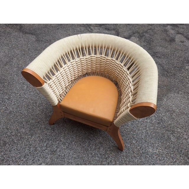 Armchair in Light Wood and Cord from Driade, 1990s For Sale - Image 6 of 10