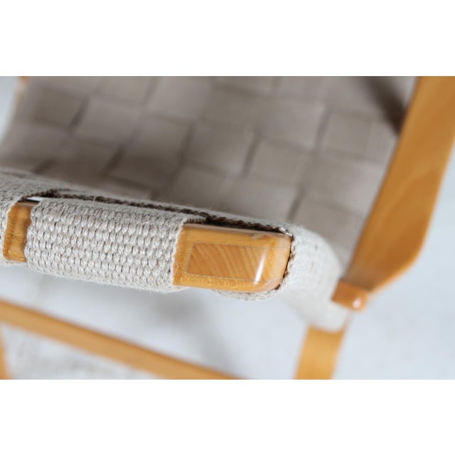 Vintage Eva Lounge Chairs in Beech with Webbing by Bruno Mathsson for Dux, 1970s, Set of 2 For Sale - Image 6 of 17