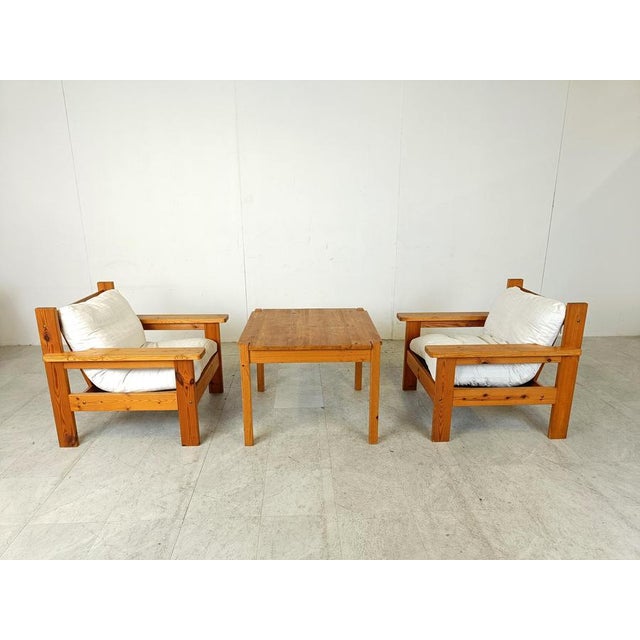 Vintage Pinewood Armchairs, 1980s, Set of 4 For Sale - Image 10 of 12