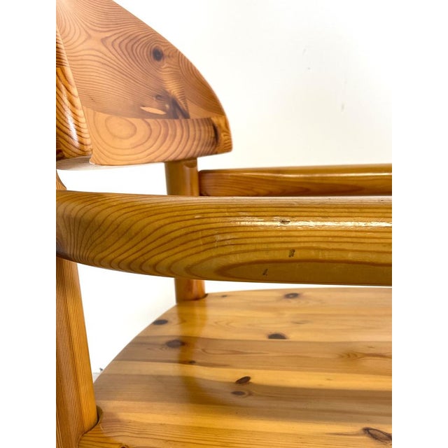Set of Pine Chairs with Armrests attributed to R. Daumiller, 1970s For Sale - Image 12 of 15