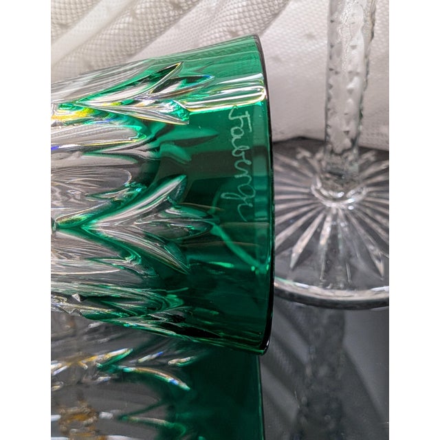 Late 20th Century Faberge Crystal Palais Royal Cordial Glasses, Set of 4 With Box For Sale - Image 9 of 13
