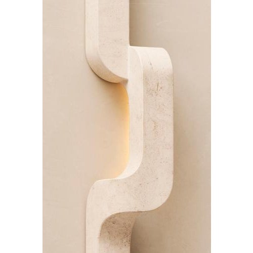Not Yet Made - Made To Order Serpentine Sconces in Saint Raphael Limestone by Farrah Sit, Set of 2 For Sale - Image 5 of 10