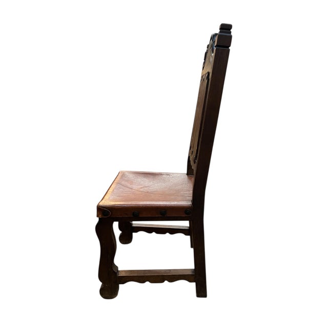 1980s 12 Spanish Colonial Style "Sillon De Frailero "Chairs For Sale - Image 11 of 13