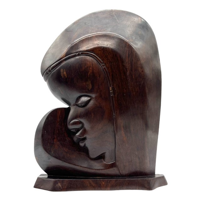 African Maasai Sculpture in Makassar Ebony, 1970s For Sale